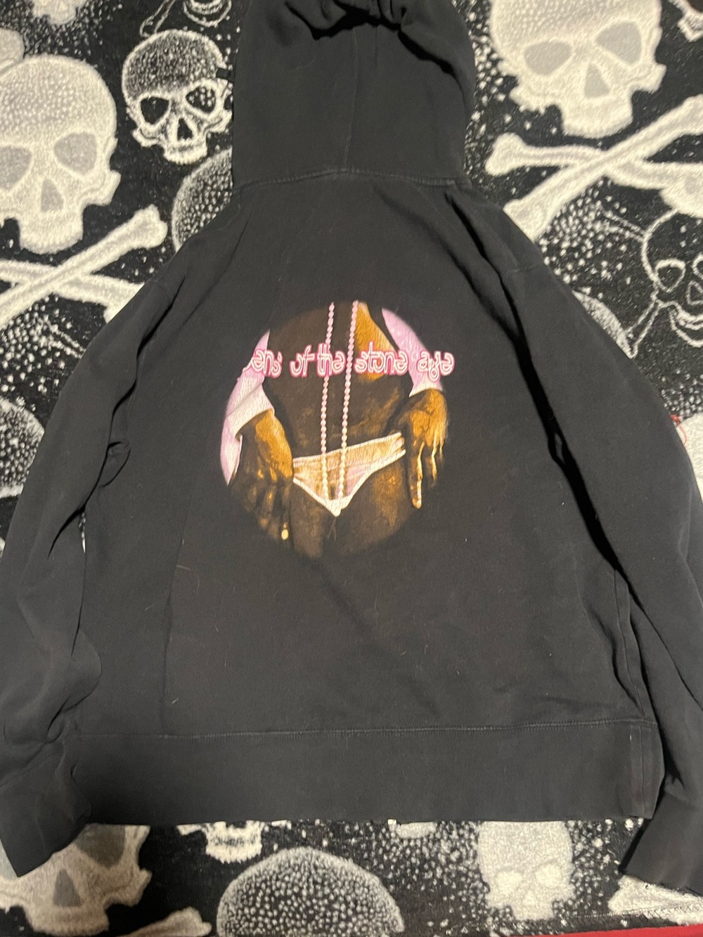 RARE! Vintage Queens of the Stone Age Zip-Up Hoodie - M